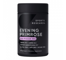 Масло примулы вечерней, Evening Primrose Oil, Sports Research, 120 капсул