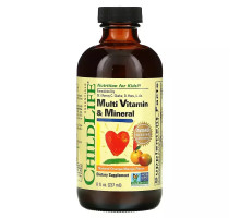Мультивитаминный и минеральный комплекс, Апельсин/Манго, Multi Vitamin & Mineral, ChildLife, 237 мл.