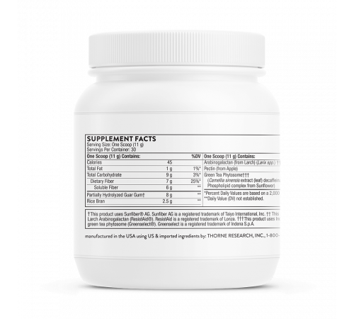 Пребиотик FiberMend, Thorne Research, 330 г