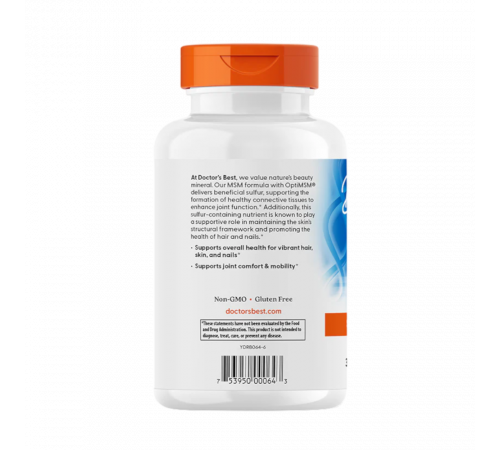 МСМ с OptiMSM 1000 мг, MSM with OptiMSM 1000 mg, Doctor's Best, 180 капсул