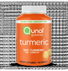 Куркума, Turmeric Curcumin, Qunol, 60 жевательных таблеток