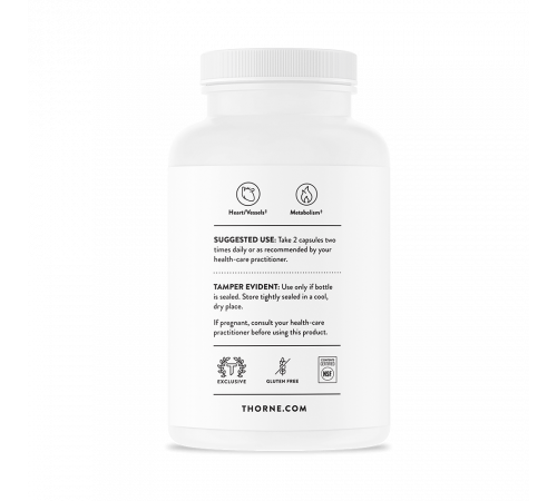 Метаболическое здоровье с бергамотом и куркумой, Metabolic Health, Thorne Research, 120 капсул