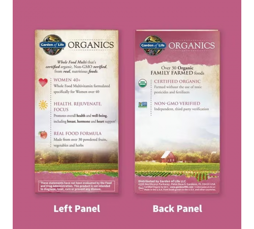 Мультивитамины для женщин 40+, Women's Multi 40+, Garden of Life, 60 вегетарианских таблеток