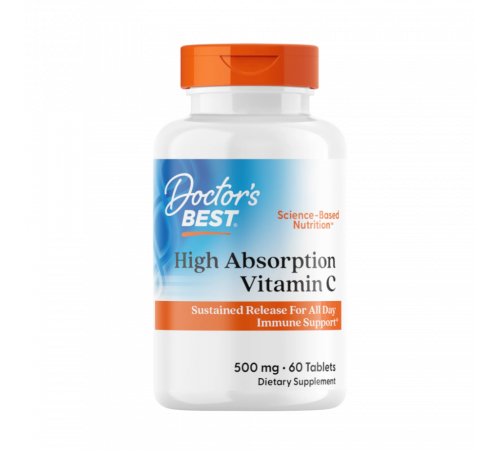 Витамин C с высокой биодоступностью, High Absorption Vitamin C with PureWay-C, Doctor's Best, 500 мг, 60 таблеток
