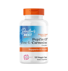 Цинк-L-карнозин, PepZin GI, Zinc-L-Carnosine Complex, Doctor's Best, 120 вегетарианских капсул