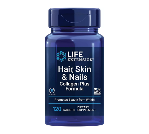 Life Extension, Комплекс для волос, кожи и ногтей, Hair, Skin & Nails Collagen Plus Formula, 120 таблеток