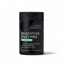 Пищеварительные ферменты, Digestive Enzymes, Sports Research, 90 вегетарианских капсул