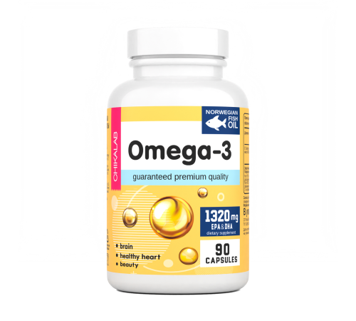 Омега-3, Omega-3, Chikalab, 90 желатиновых капсул
