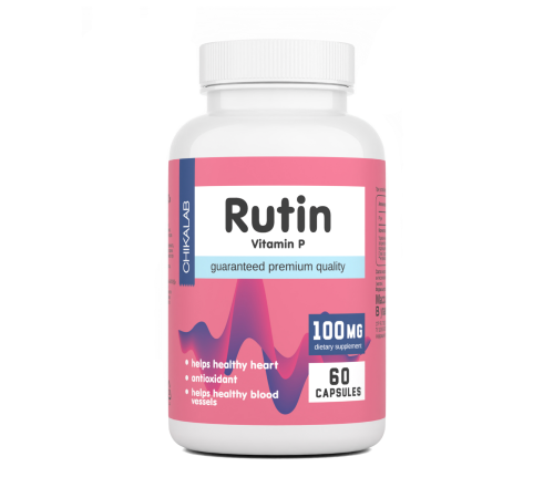 Рутин, Rutin, Chikalab, 60 капсул