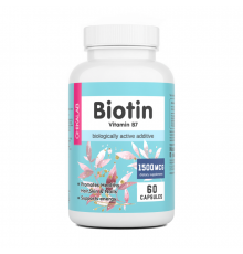Биотин, Biotin, Chikalab, 60 капсул.
