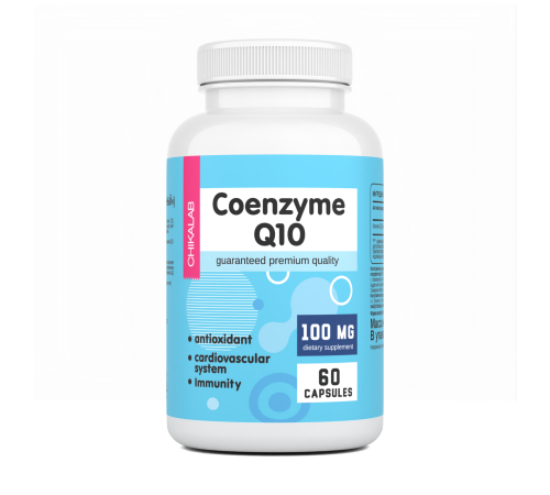 Коэнзим Q10, Coenzyme Q10, Chikalab, 60 капсул