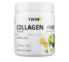Коллаген с Витамином С "Лимон и Лайм", Collagen + Vitamin C Lemon & Lime, 1Win, 180 г