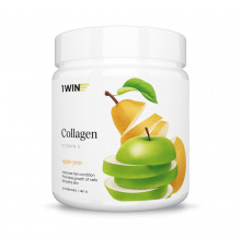 Коллаген с Витамином С "Яблоко-Груша", Collagen + vitamin C, Apple-Pear, 1Win, 180 г