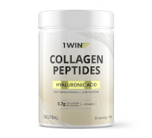 Коллаген с Гиалуроновой кислотой, Collagen + Hyaluronic acid, Neutral, 1Win, 180 г