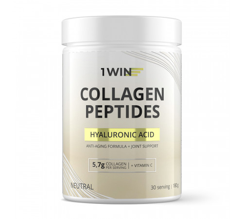 Коллаген с Гиалуроновой кислотой, Collagen + Hyaluronic acid, Neutral, 1Win, 180 г