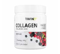 Коллаген с Гиалуроновой кислотой "Ягодный микс", Collagen + Hyaluronic acid Berry Mix, 1Win, 180 г