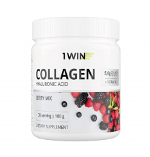 Коллаген с Гиалуроновой кислотой "Ягодный микс", Collagen + Hyaluronic acid Berry Mix, 1Win, 180 г