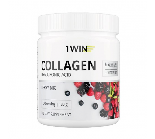 Коллаген с Гиалуроновой кислотой "Ягодный микс", Collagen + Hyaluronic acid Berry Mix, 1Win, 180 г