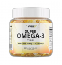 Супер Омега-3, Super Omega-3, 1Win, 90 капсул