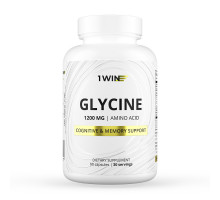 Глицин 1200 мг, Glycine 1200 mg, 1Win, 90 капсул
