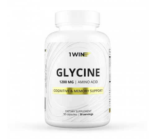 Глицин 1200 мг, Glycine 1200 mg, 1Win, 90 капсул