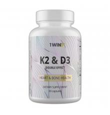 Витамин К2 с Д3, K2&D3, 1Win, 60 капсул