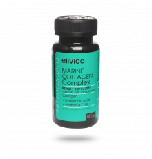 Комплекс Морского Коллагена, Marine collagen complex, Elivica, 60 капсул