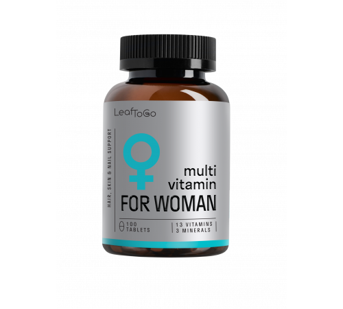Мультивитамины для женщин, Womens Multi, Leaf To Go, 100 таблеток