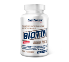 Биотин 5000 мкг, Biotin 5000 mcg, Be First, 60 капсул
