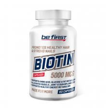 Биотин 5000 мкг, Biotin 5000 mcg, Be First, 60 капсул