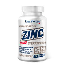 Цитрат цинка, Zinc Citrate, Be First, 120 капсул
