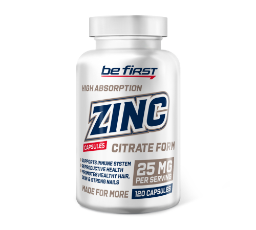 Цитрат цинка, Zinc Citrate, Be First, 120 капсул