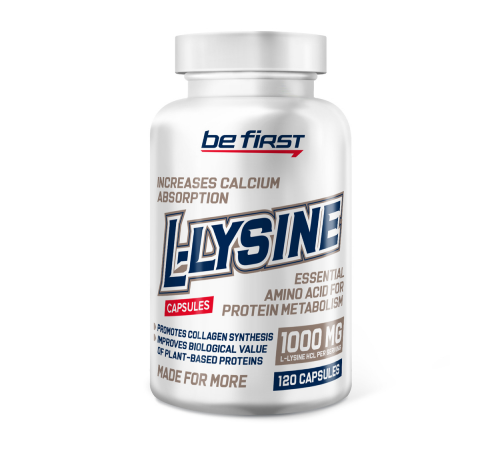 L-Лизин, L-Lysine, Be First, 120 капсул