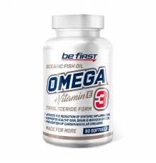 Омега-3 с витамином Е, Omega-3 + Vitamin Е, Be First, 90 желатиновых капсул