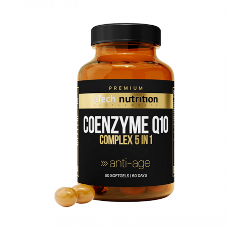 Коэнзим Q10, Coenzyme Q10, aTech Nutrition Premium, 60 желатиновых капсул