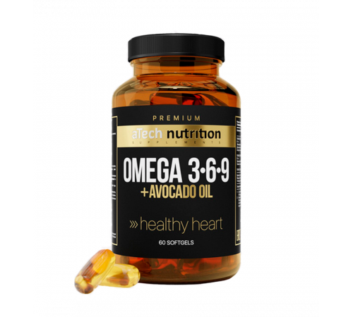 Омега 3-6-9, Omega 3-6-9, aTech Nutrition Premium, 60 желатиновых капсул