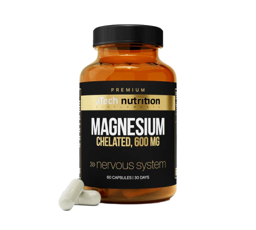 Магний, Magnesium, aTech Nutrition Premium, 60 капсул