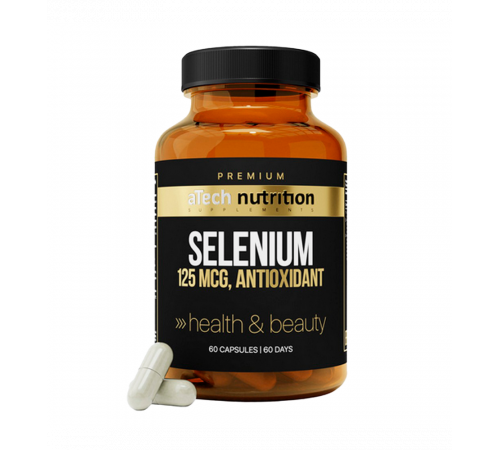 Селен, Selenium, aTech Nutrition Premium, 60 капсул