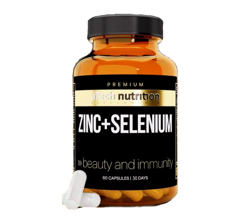 Цинк с селеном, Zinc + Selenium, aTech Nutrition Premium, 60 капсул