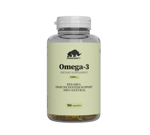 Омега-3, Omega-3 1000 mg, Prime Kraft, 90 желатиновых капсул