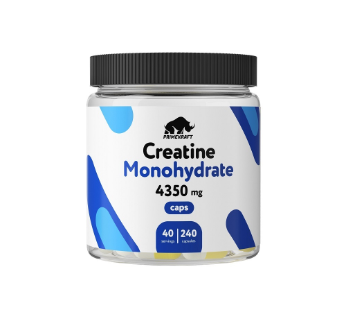 Креатин Моногидрат, Creatine Monohydrate, Prime Kraft, 240 капсул