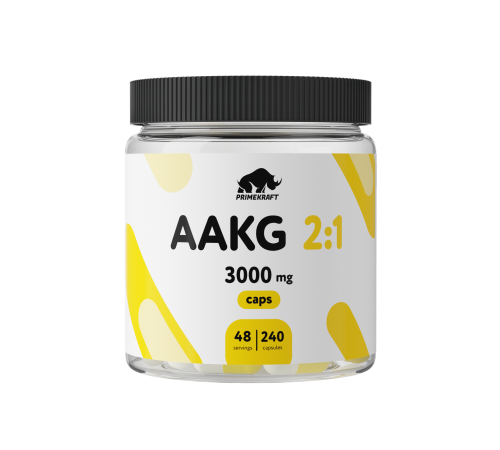 Аргинин альфа-кетоглутарат ААКГ, AAKG 2:1:1, Prime Kraft, 240 капсул
