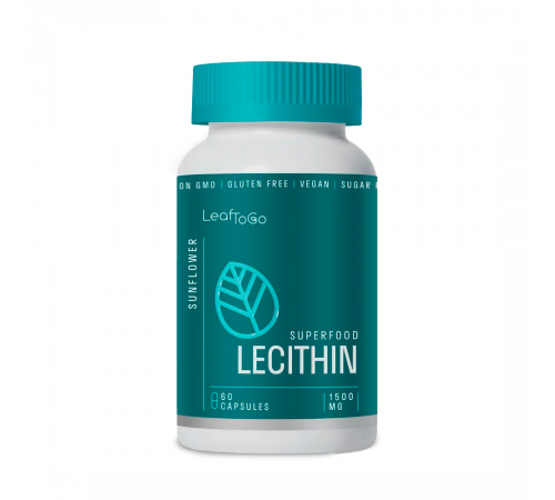 Лецитин, Lecithin, Leaf To Go, 60 капсул