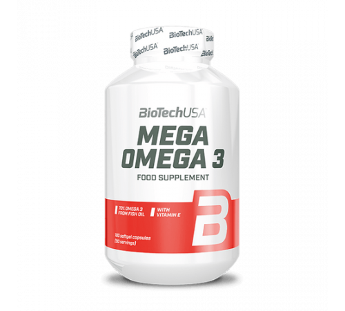 Мега Омега-3, Mega Omega-3, BioTechUSA, 180 желатиновых капсул