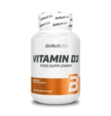 Витамин Д3 2000 МЕ, Vitamin D3 2000 IU, BioTechUSA, 120 таблеток