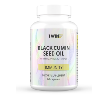 Масло черного тмина с Q10 и каротиноидами, Black Сumin Seed Oil with Q10, 1Win, 60 капсул