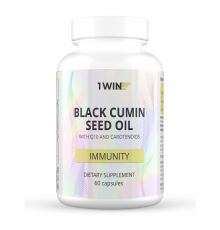 Масло черного тмина с Q10 и каротиноидами, Black Сumin Seed Oil with Q10, 1Win, 60 капсул