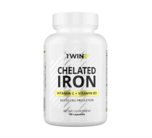 Хелат железа с витаминами С и B3, Chelated Iron, 1Win, 60 капсул