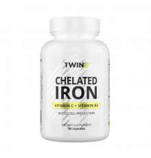 Хелат железа с витаминами С и B3, Chelated Iron, 1Win, 60 капсул