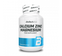 Кальций с Цинком и Магнием, Calcium Zinc Magnesium, BioTechUSA, 100 таблеток